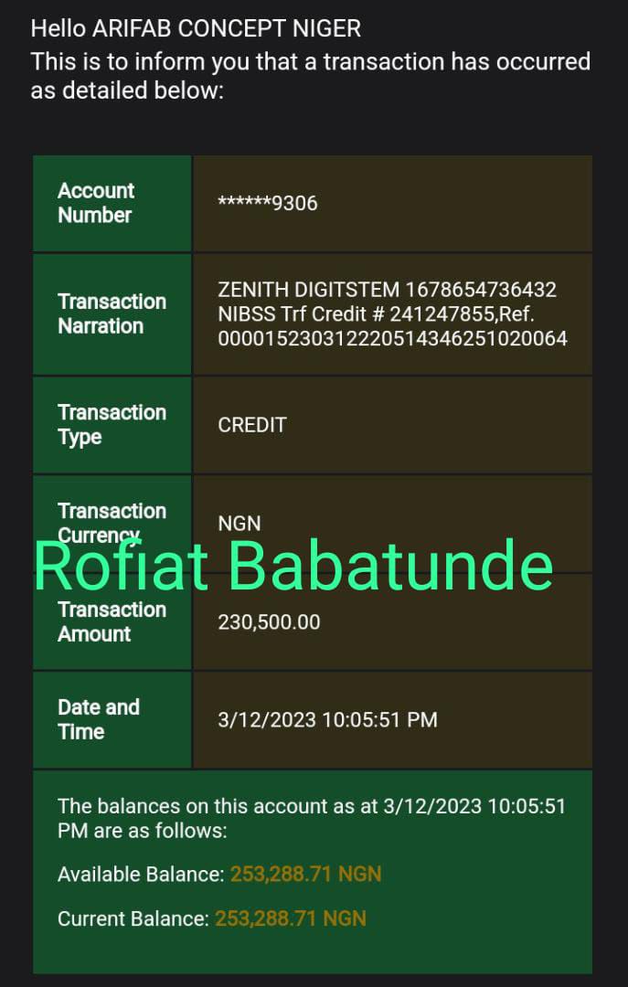 Rofiat Babatunde